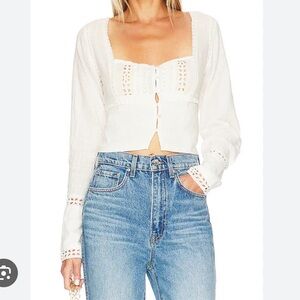 free people Joi Eyelet Blouse